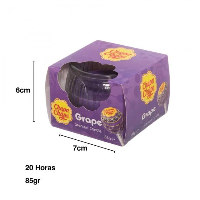Vela Vidro Chupa Chups 20 Horas 85gr Grape